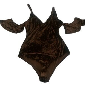 Velvet black bodysuit